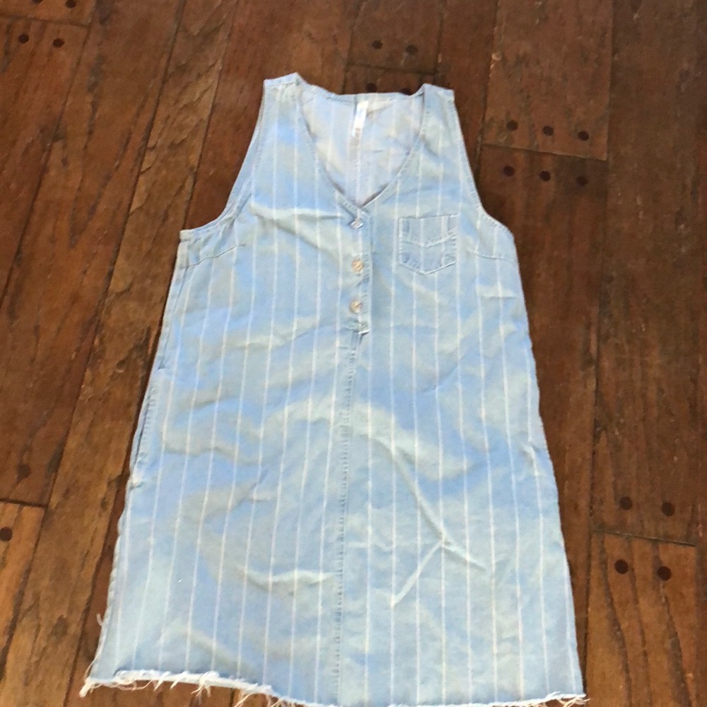 RVCA Denim striped dress